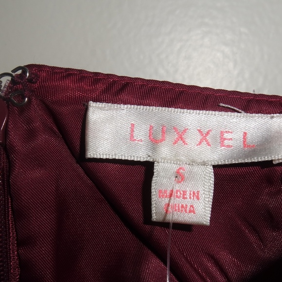 Burgendy Mini Dress from Mendocino by Luxxel! - Picture 7 of 7